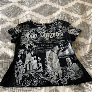 black and white Los Angeles tee shirt, never worn